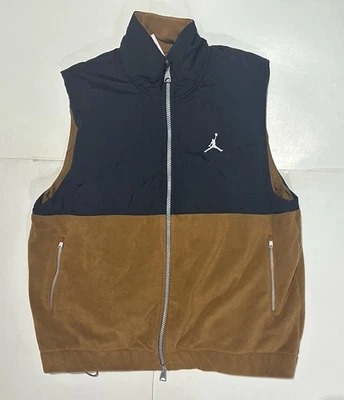 NUEVO CON ETIQUETAS-Nike-Air Jordan Essentials Chaleco de Invierno para Hombres Talla Mediana Negro Marrón $110 Foto 1 de 3