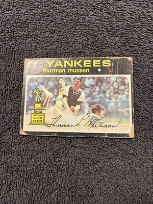 De colección 1971 Topps Baseball Hof T. Munson #5 RC New York Yankees mal estado Foto 1 de 4