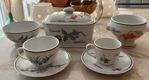 Apilco Elysian Gardens: Octagonal Box, Cups/Saucers, Open Soup, Bowl - RL - Picture 1 of 19