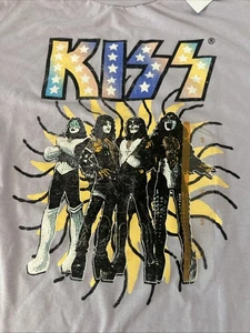 NEW kids youth Small KISS rock band Shirt tshirt lavender purple NWT T27 - Picture 1 of 4
