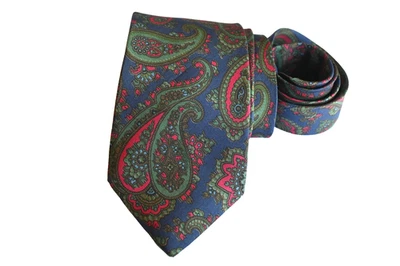 BURBERRY'S мужской галстук синий, зеленый/пейсли ширина: 3,25» длина: 55» - Изображение 1 из 3