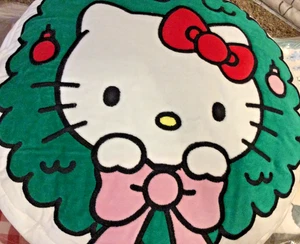 Pottery Barn Teen Hello Kitty Kranz rund Urlaub Kissen Neu mit Etikett San Rio komplett - Bild 1 von 1
