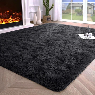Non Slip Shaggy Rugs Ultra Soft Fluffy Area Carpets Mat for Living Room Bedroom - Image 1 of 4