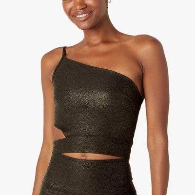 NEW Medium Beyond Yoga SoftShine Wanderlust One Shoulder Metallic Stardust Tank - Image 1 of 4