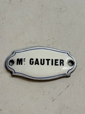 Rare   plaque emaillée d Utilité Maître Gautier Avocat Notaire - Photo 1/4