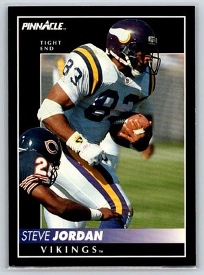1992 Pinnacle #186 Steve Jordan Minnesota Vikings - Image 1 of 2