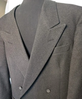 Chaqueta de traje para hombre Nino Cerruti Rue Royale carbón 100 % lana doble botonadura 40R Foto 1 de 4