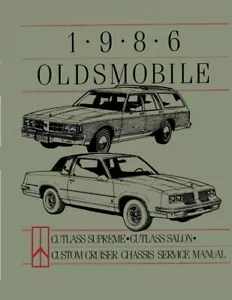 1986 Oldsmobile Custom Cruiser Cutlass Salon/Supreme Shop Service Repair Manual - Picture 1 of 5