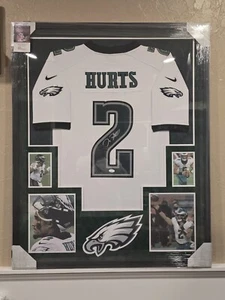 JALEN HURTS EAGLES SIGNED FRAMED #2 JERSEY SUEDE JSA MVP SB 59 - Picture 1 of 1