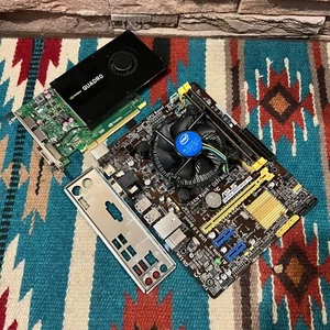 ASUS H81M-A mATX Motherboard Combo •Core i5-4670 •16GB RAM •Quadro K2200 4GB - Bild 1 von 12