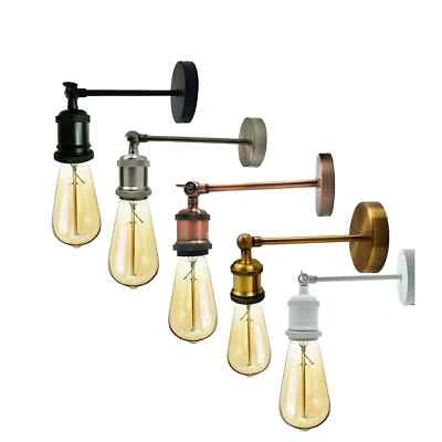 Vintage Industrial Wall Lights Retro Wall Mounted Sconce Lamp Fitting Fixture UK - Image 1 of 4