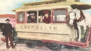 Cherrelyn Horse Car Denver Colorado HHT Co Postcard Trolley Animals People - Picture 1 of 3