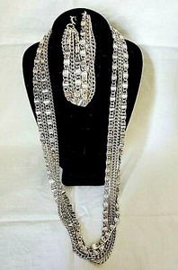 De colección.  1973, Juego de collar y pulsera Sarah Coventry "Cuatro dimensiones" - Imagen 1 de 11