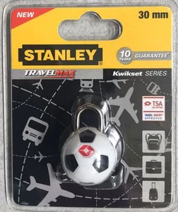 STANLEY Vorhängeschloss Tsa Travel Sentry Approved Ball Fußball 2 Schlüssel - Bild 1 von 1