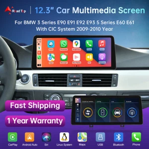 12.3'Für BMW CIC 3 5er E90 E91 E92 E93 E60 E61 Wireless CarPlay Auto Touchscreen - Picture 1 of 15