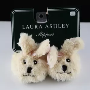 NEW Easter Laura Ashley Bunny Slippers for Kids - Size Medium 13-1 - Picture 1 of 5