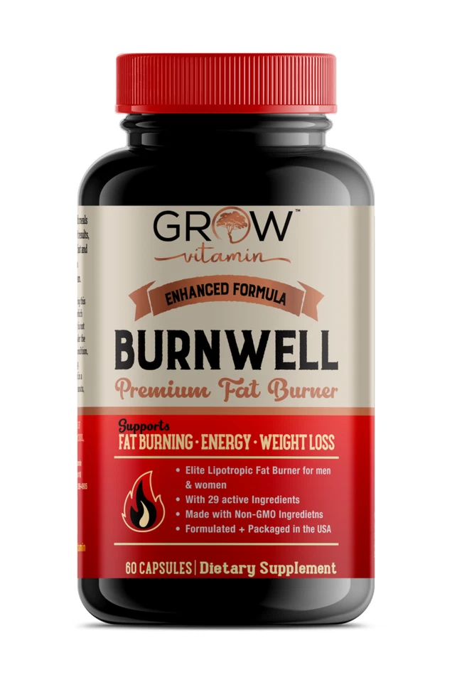 BurnWell Monster Test Quemador de Grasa para Hombres AM Día + PM Noche Píldora de Dieta para Pérdida de Peso Foto 1 de 4