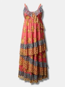 Torrid Betsey Johnson Maxi Dress Floral Ruffled Tiered Sleeveless NWT New 2X - Picture 1 of 9