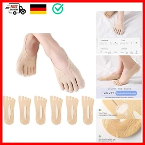 XZEIT 6 Paar Damen Dünne Fünf Zehensocken, Damen Fünf Finger Socken, Lady Inv... - Bild 1 von 9