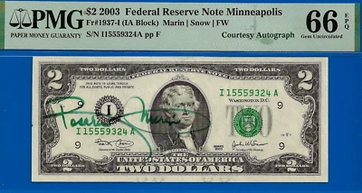 2003 $2 Federal Reserve Note - PMG 66EPQ - Signed by Treasurer Rosario Marin - Image 1 of 2