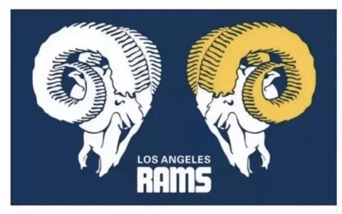 Los Angeles Rams Retro Flag 3x5 Foot Blue New Cover