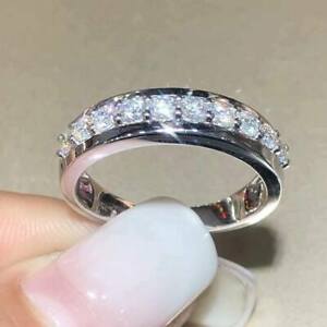 Hochzeit Band Diamant Endless Stapelbare Ring Weißgold Silber Trauring gr 50-62
