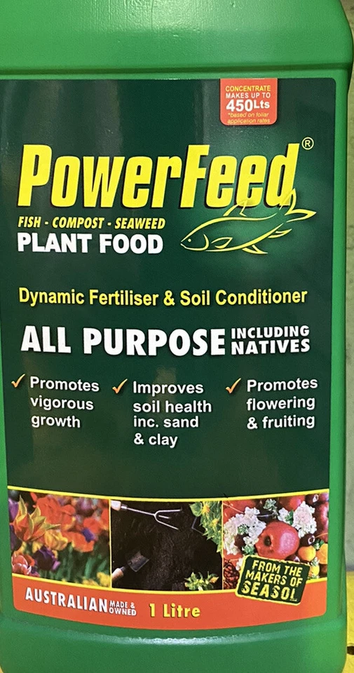 PowerFeed Dynamic Fertilser and Soil Conditioner Makes up to 450L Seasol 1L