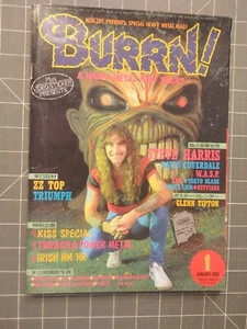 Rare Burrn Japanese Heavy Metal Magazine Sep, 1986 Iron Maiden Kiss & More - Picture 1 of 11
