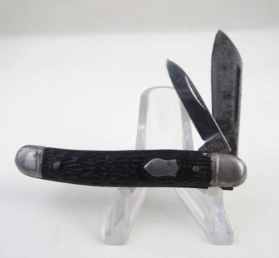 Prov. R. I.  "USA" Vintage 1950's Jack Knife Black Skin over Aluminum Scales - Image 1 of 4