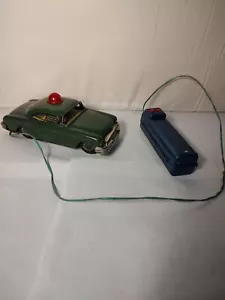 WORKING Vintage 1950s LineMar Police Car Remote Controlled Tin Toy Japan RARE - Picture 1 of 10