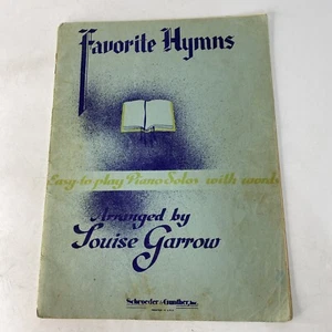 Favorite Hymns assoli di pianoforte facili da suonare con parole Louise Garrow 1953 - Foto 1 di 3