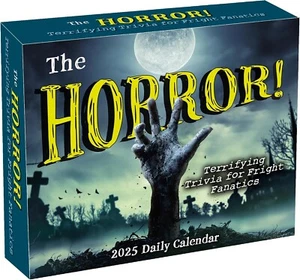 The Horror Terrifying Trivia 2025 Desk Calendar - Picture 1 of 4