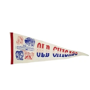 Vintage Old Chicago Amusement Park Bolingbrook Illinois Souvenir 28" Pennant HTF - Picture 1 of 7