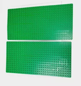 Lego 32x16 Baseplate Green Lot (2) - 5"x10" 32 x 16 Base Plate - Picture 1 of 8