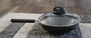 Cook's Essentials Stainless Non-Stick Wok 10.5" Skillet Braiser Fry Pan With Lid - Picture 1 of 6