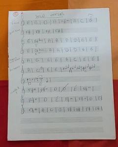The Who's John Entwistle besessene und handgeschriebene Musik für WILDPFERDE mit Echtheitszertifikat - Bild 1 von 2