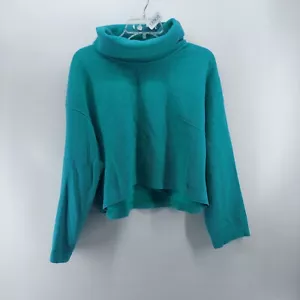 Lululemon Sudadera Recortada Mujer Talla M/L Verde Textura Capucha Cuello Exterior - Imagen 1 de 10