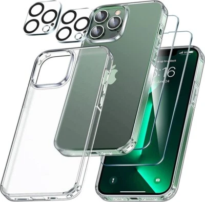 Coque iPhone 16 15 14 13 12 11 Pro Max + Verre Trempé + Protection Vitre Caméra
