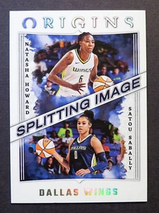 2023 Panini Origins WNBA Natasha Howerd Satou Sabally Splitting Image Card Wings - Picture 1 of 2