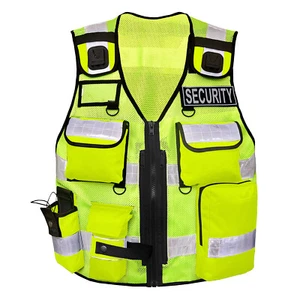 Chaleco de seguridad chaleco de advertencia hombre Pielini amarillo neón reflectante extensible - Imagen 1 de 12