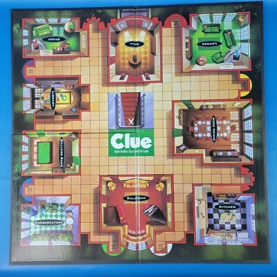 Clue Game Board Only Quad Fold Replacement Game Part Piece Wall Art Craft 1998 - Image 1 of 4