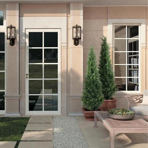 2-Pack 4 ft Artificial Cedar Topiary Trees Fake Evergreen Potted Pine Plants - Picture 1 of 10