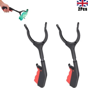 2Pcs Litter Grabber Tool Industrial Pick Up Stick Hand Grip Reach Trash Reacher - Picture 1 of 5