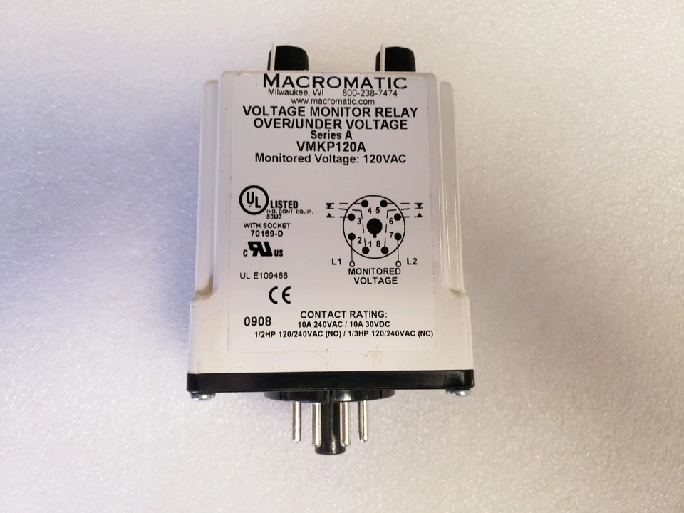 MACROMATIC # VMKP120A / # VAKP120A /SAME AS # SP0254 / # UOA-120-ALA / 120VAC - Image 1 of 3