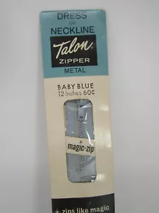 Vintage Talon Zipper Dress or Neckline Baby Blue 12 in. Style 20 NOS - Picture 1 of 3