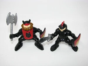 2 Fisher Price Imaginext - Great Adventures Black Knight Axe 1994 Action Figure - Picture 1 of 3