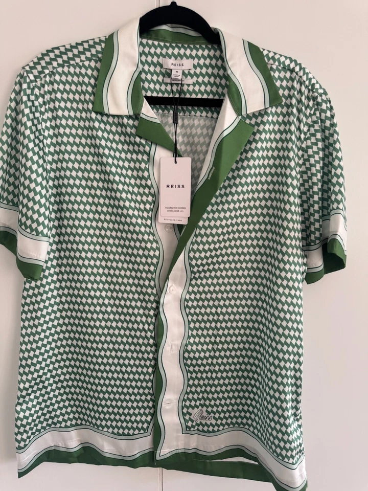 botón reiss verde y blanco Foto 1 de 1