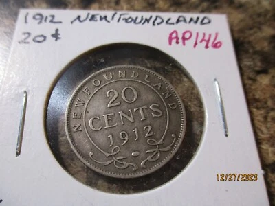 1912 NEWFOUNDLAND 20 CENTS    AP146 - Image 1 of 2