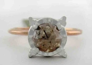 GENUINE 0.54 Ct DIAMOND SOLITAIRE RING 10K ROSE GOLD -Free Certificate Appraisal - Picture 1 of 5