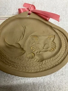 SCHLAFENDE KATZE KEKSFORM BRAUN TÜTE COOKIE ART 1988 KOSTENLOSER VERSAND - Bild 1 von 3